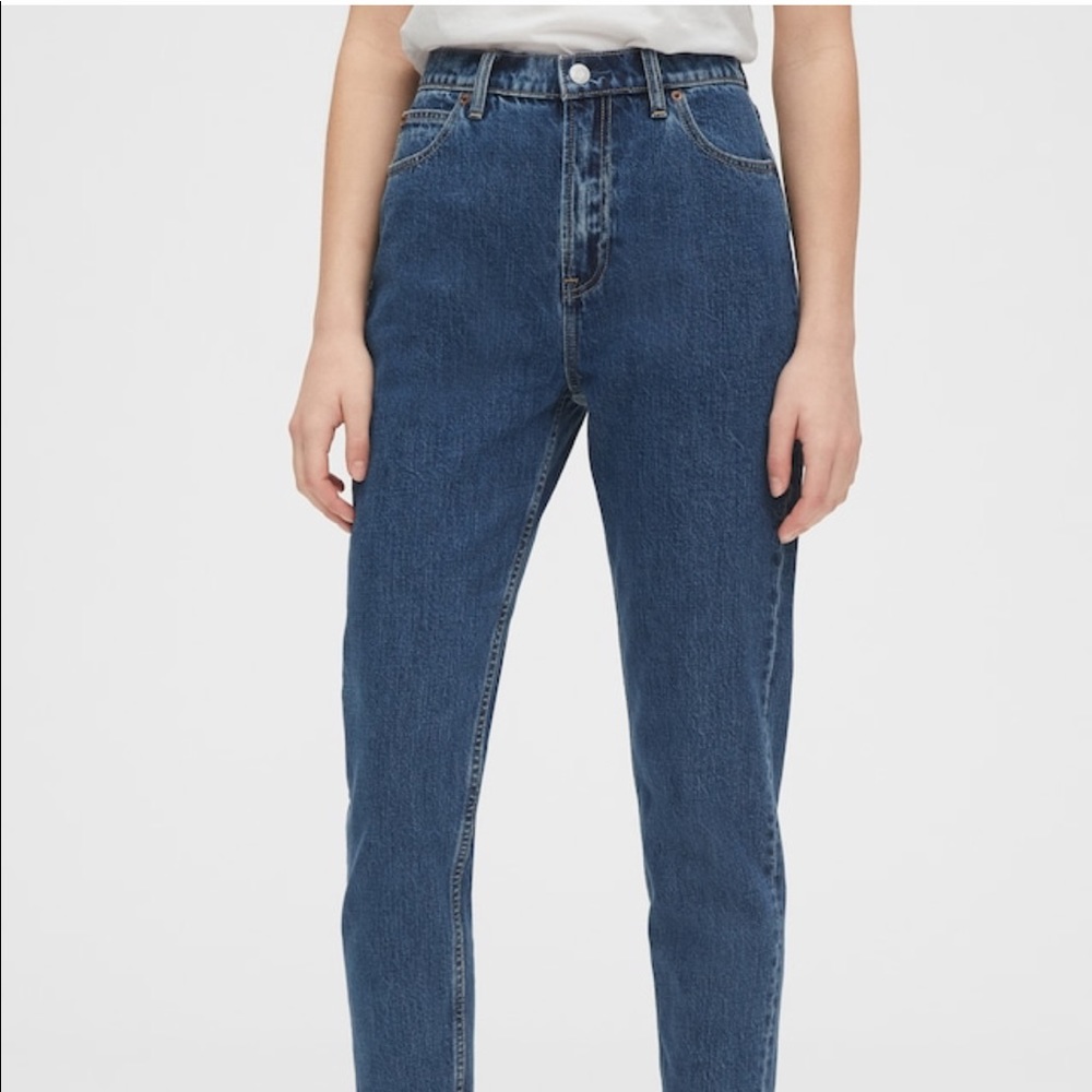 Gap- Petite high rise mom jeans (worn only once!)